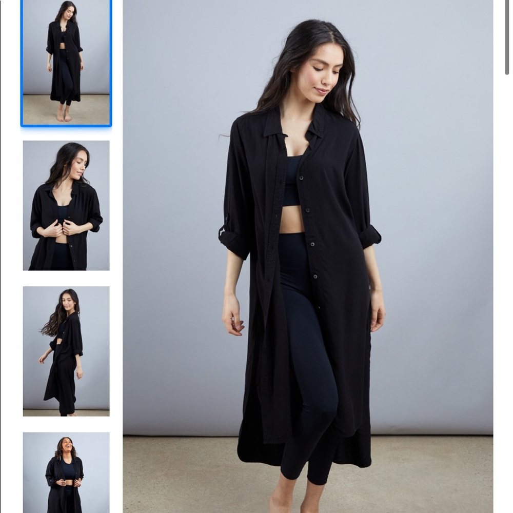 Black button up duster